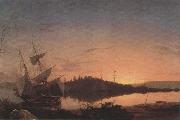 Frederic E.Church Twilight on the Kennebec oil painting